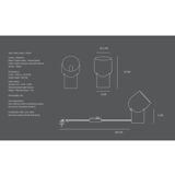 Lampe de table pivotante, projecteur en métal bronze patiné, œuvre contemporaine.