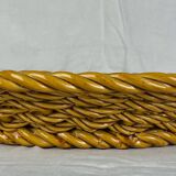 Ocher-colored ceramic basket