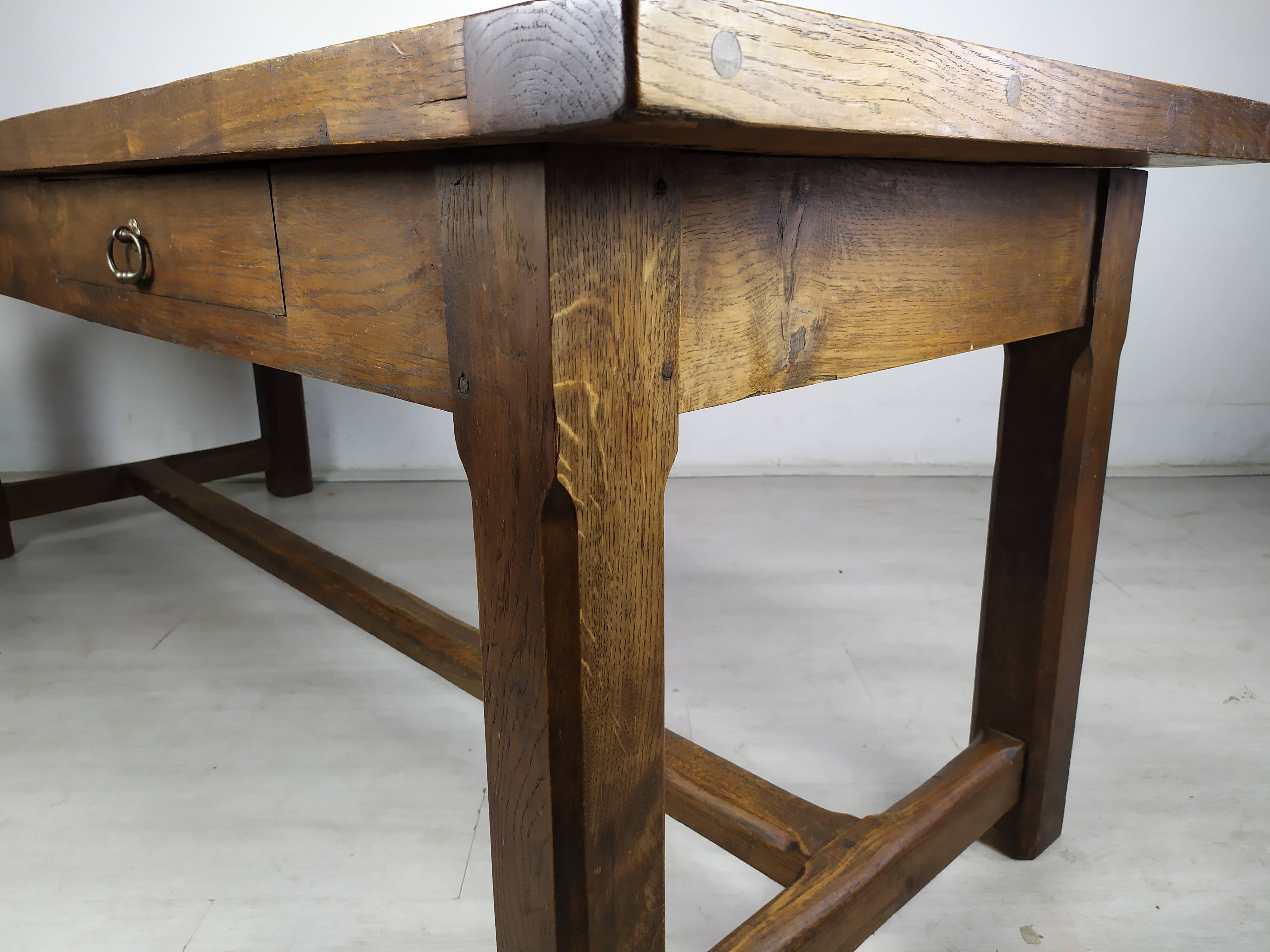 Oak farmhouse table