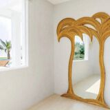 Rattan “palm trees” mirror