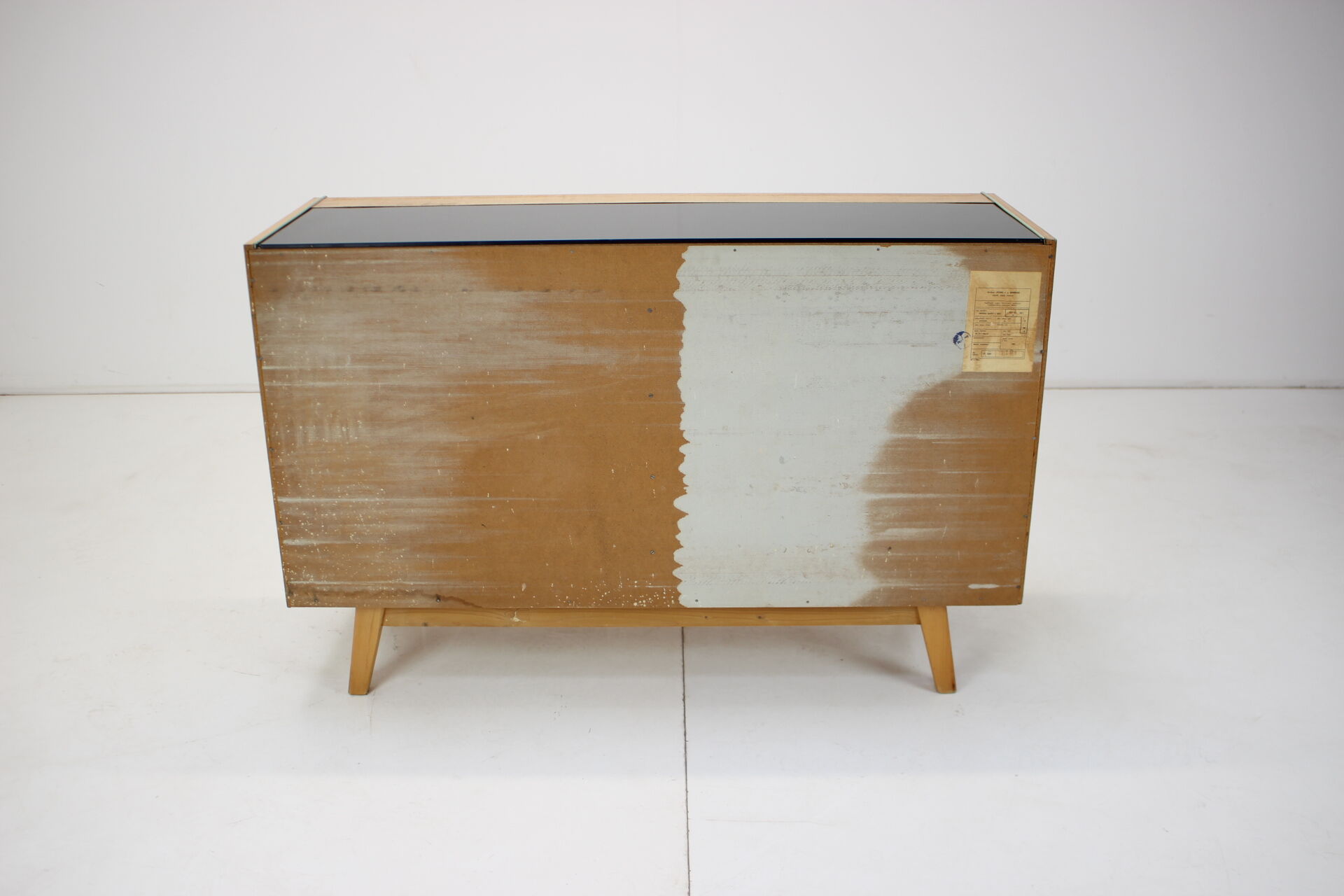 Vintage Cabinet Combination of Veneer and Glass by Jitona,1960s