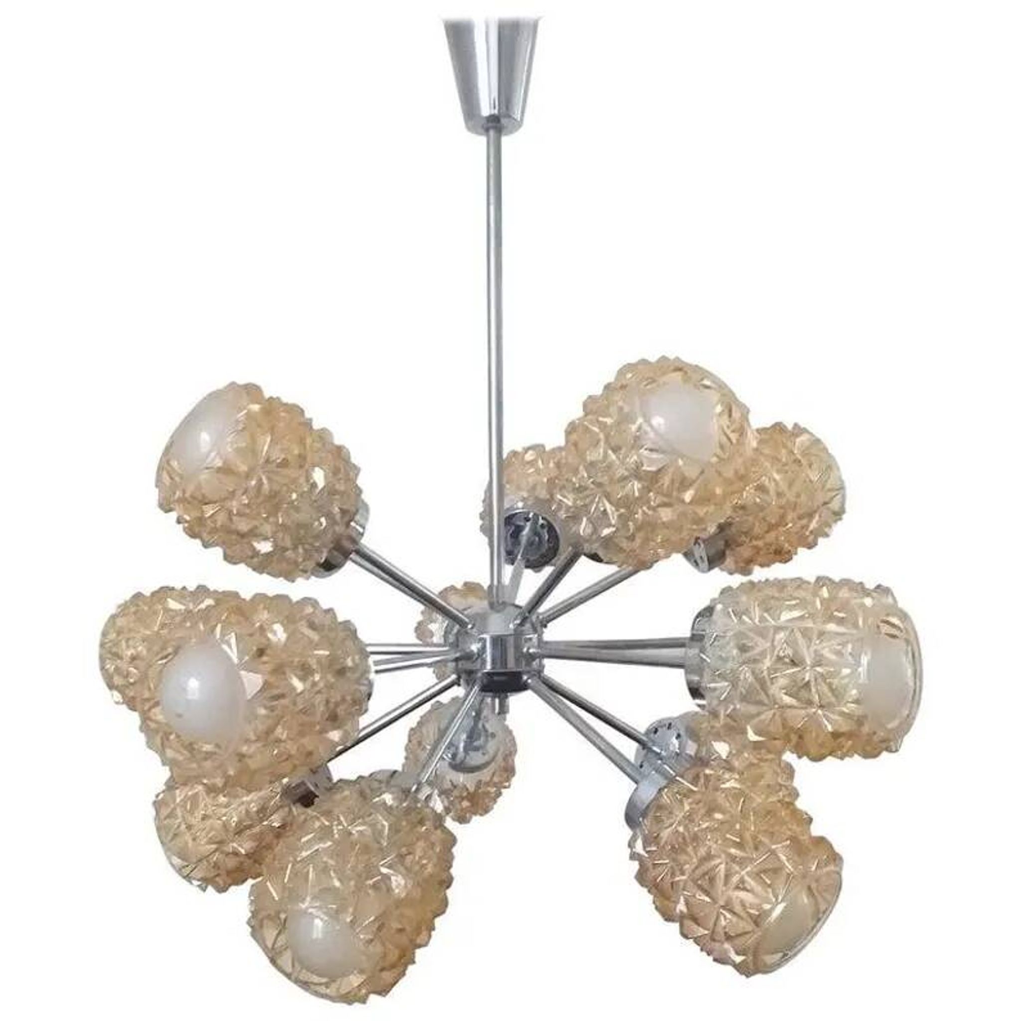 Midcentury Atomic Sputnik Chandelier, Germany, 1970s