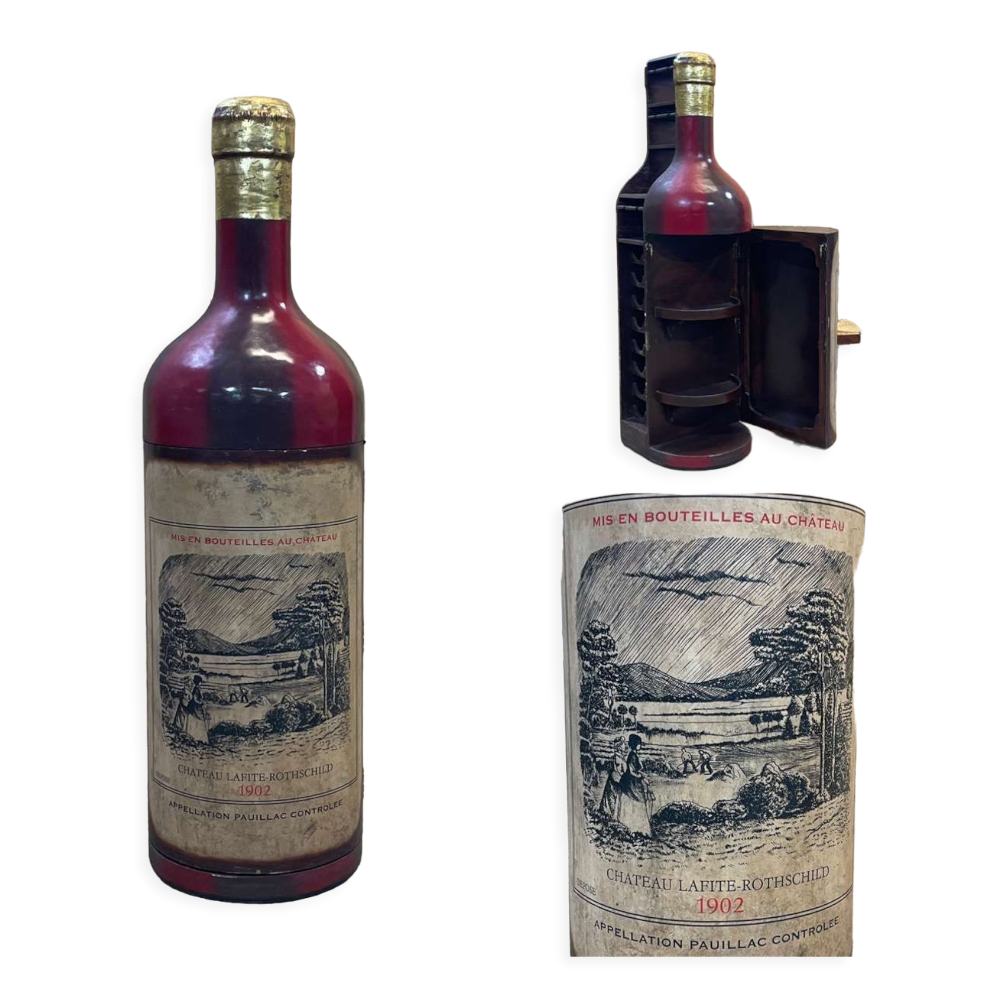 Advertising bar furniture in the shape of a giant wine bottle 90s