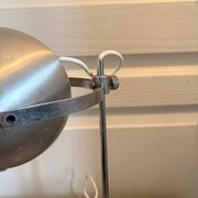 Old Vintage Retro Industrial Silver Metal Eyeball Lamp
