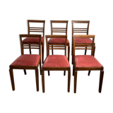 6 chairs era solid oak reconstruction