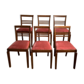 6 chairs era solid oak reconstruction