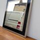 Design mirror in chromed metal vintage quality manufacture Italy, 1970s
