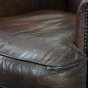 Beautiful Characterful Sheep Leather Armchair with a Deep Colour