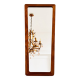 Miroir vintage trapézoïdal en chêne massif