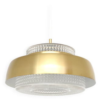 Scandinavian glass lamp, vintage 1970s