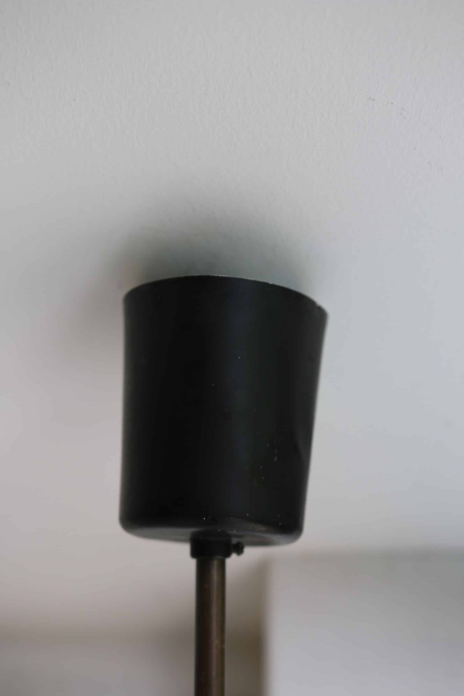 Suspension Mid-Century design italien, opalin-bois, années 50-60