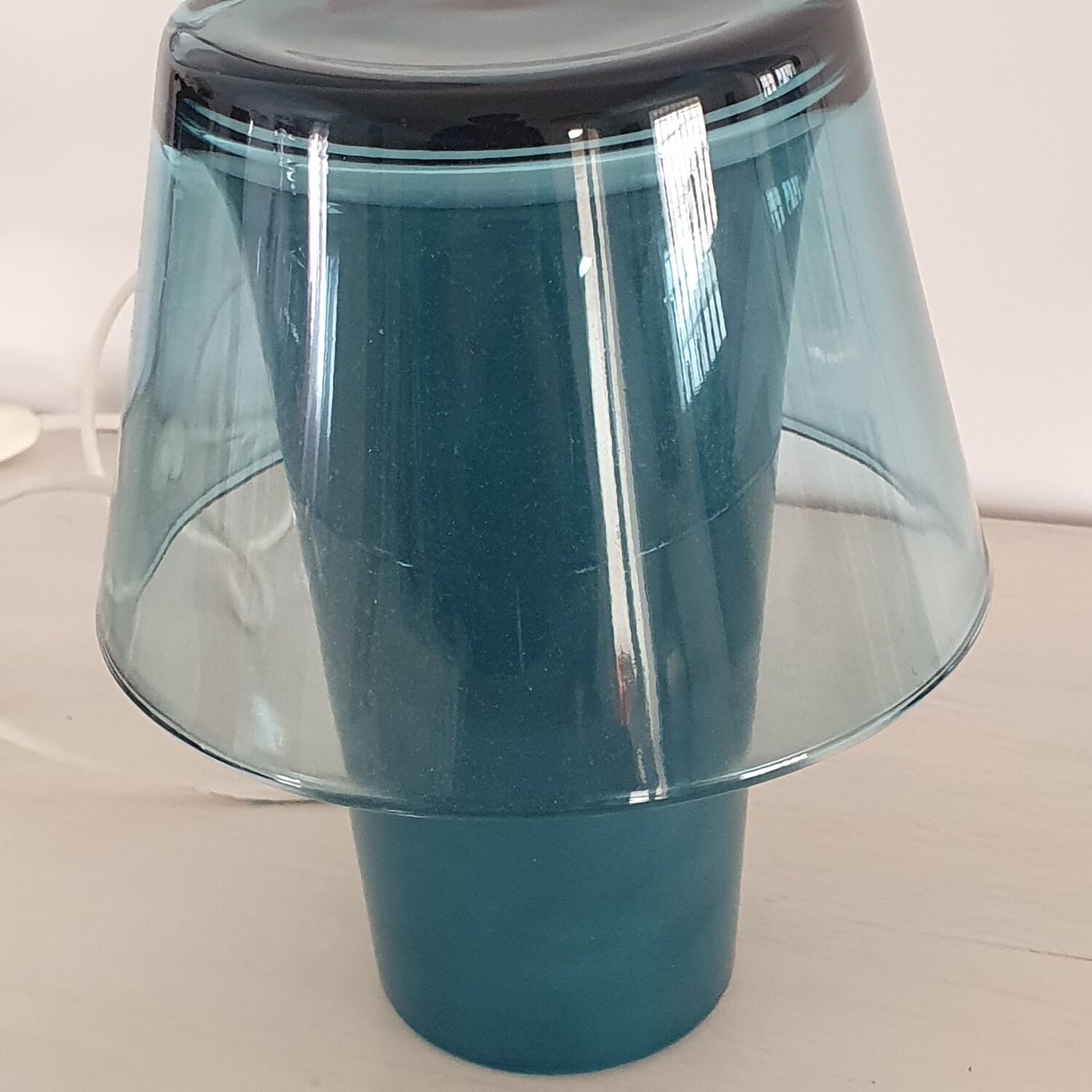 Blue mushroom lamp model Gavik ikea