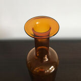 Otto Brauer for Holmegaard scandinavian yellow glass vase, 1960s