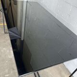 Coffee table in glass and iron