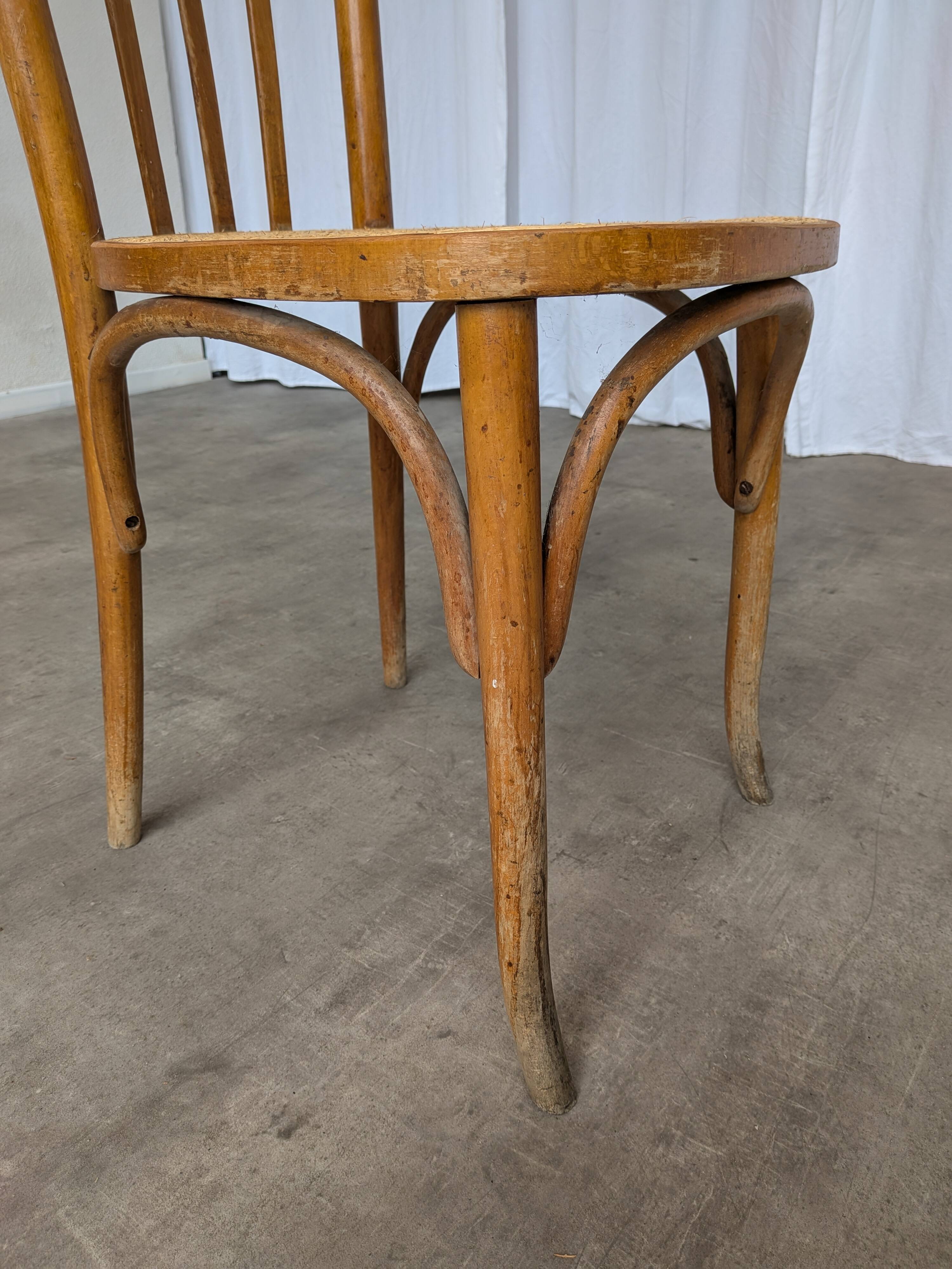 Vintage Cane Seat Dining Chair: 1970s Yugoslavia, Boho Interior