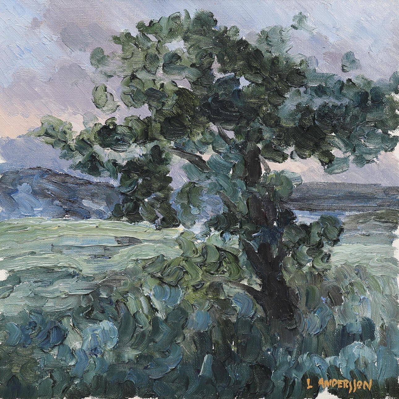 Swedish Oil on Canvas – “Tree” By  LARS BJÖNNI ANDERSSON