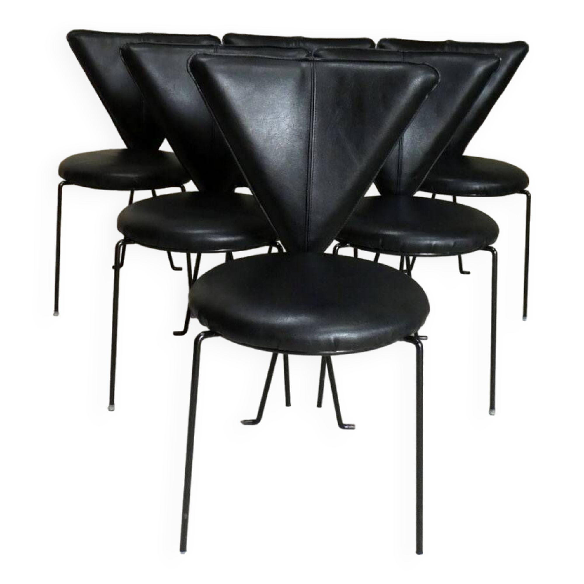 series of 6 Lübke chairs, 1970