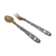 Art deco salad cutlery in stuffed silver