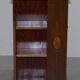 Edwardian burr walnut revolving bookcase with Sheraton inlays circa 1900