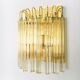Hollywood Regency Style Glass & Brass Wall Lamp from Massive, Italy, 1980s