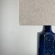 Danish blue ceramic table lamp by Désirée Stentoj, 1960.