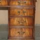 Partner desk Bevan Funnell in hardwood with leather top and gold leaf gilding.