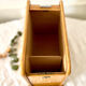 Wooden index card box vintage curtain file