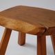 Set of two vintage handcrafted stools, Atelier André Smalle, Belgium.