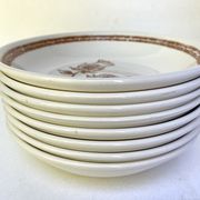 Vintage stoneware soup plates