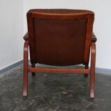 Vintage leather lounge chair by Gotte mobil Sweden