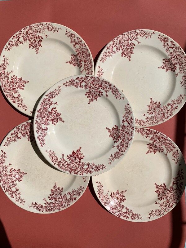 Set of 5 flat plates Iron Earth