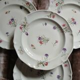 Service of 8 plates + 1 compote dish Limoges France
