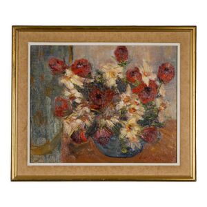 Huile sur toile par J. - milieu xxe
