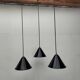 Enameled sheet metal pendant lights