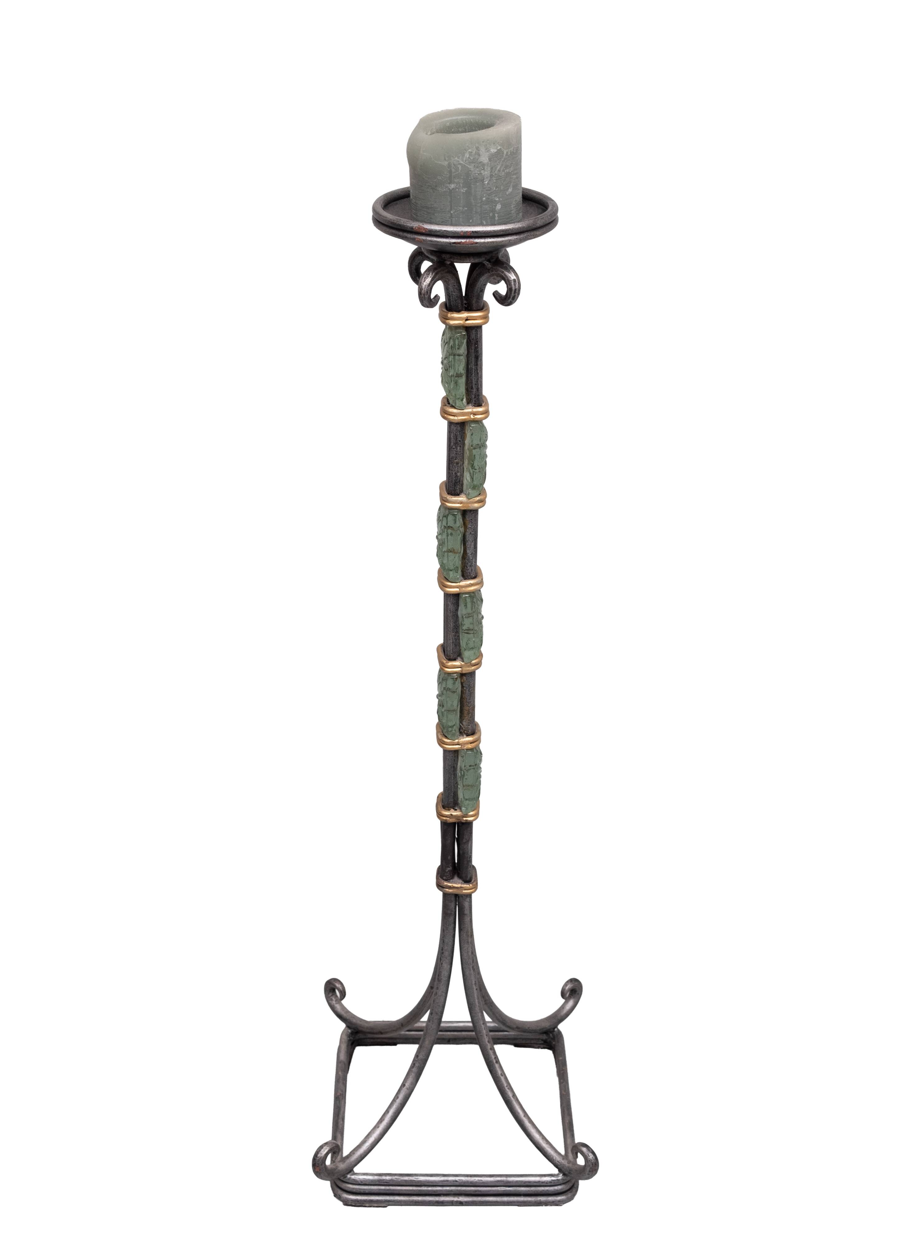 Wrought Iron Candle Stand With Beads Denmark