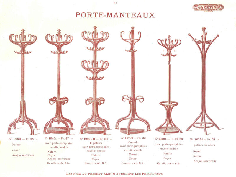 Bentwood coat stand by Thonet, 1920s