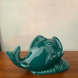 Vintage fish ashtray in majolica