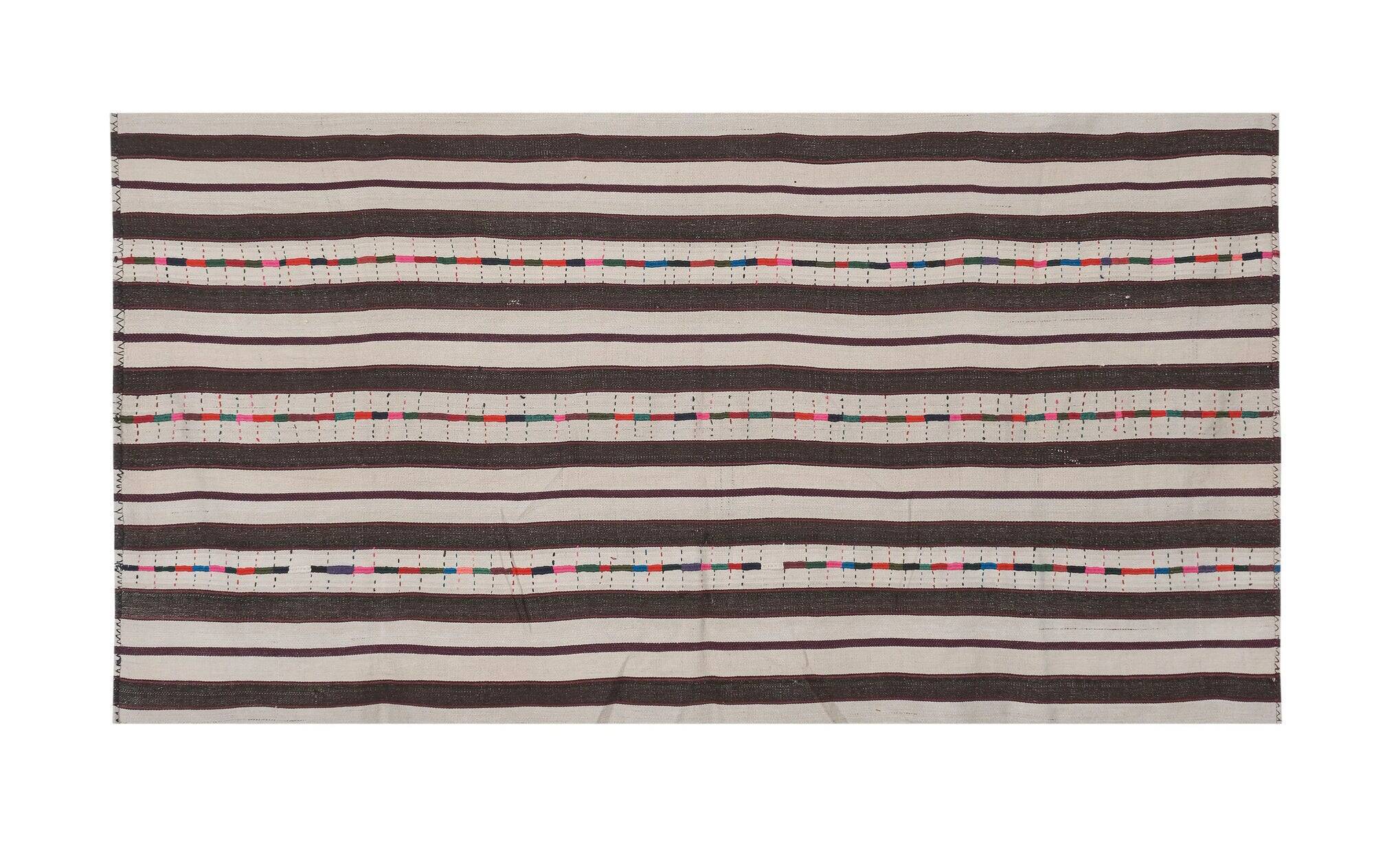 Vintage Turkish kilim, handwoven, 180x340 cm.