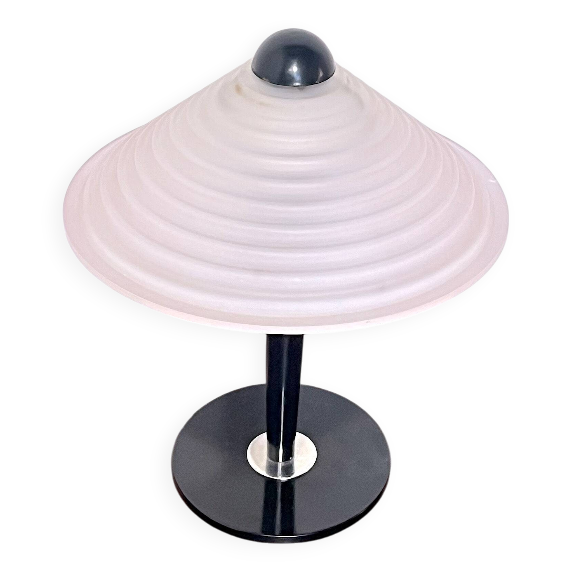 Metal and glass table lamp from Venice, Italy, 1980s