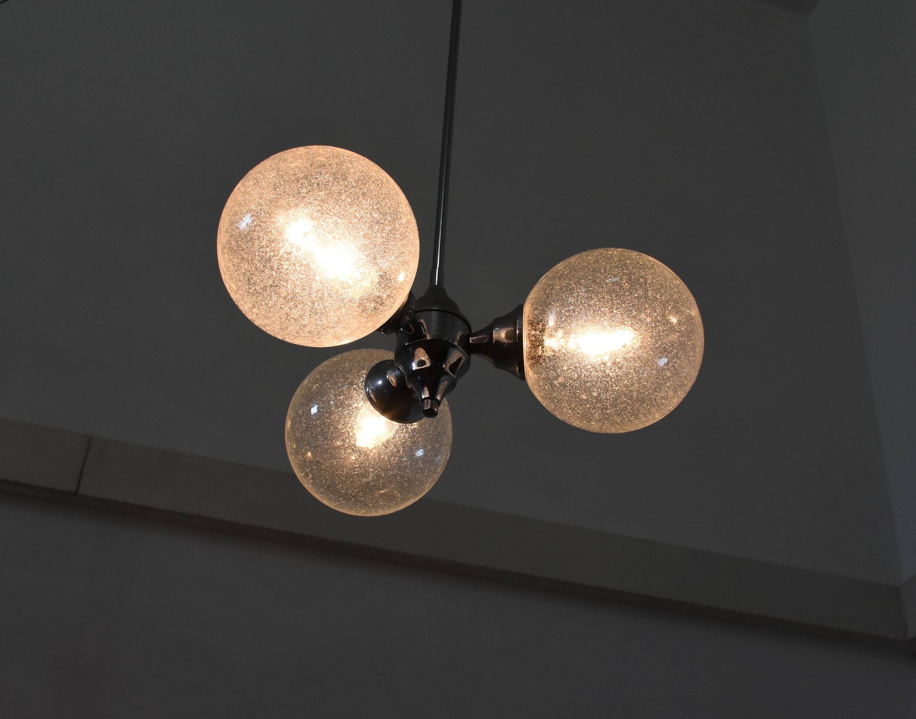 Vintage Sputnik Bubble Glass Lamp