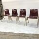 Lot of 4 vintage chairs Galvanitas S22 in the Netherlands