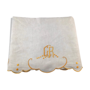 Drap 2 places brodé