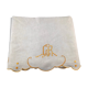 2-seater drap embroidered CR gold yellow scalloped edge