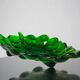 Green depression glass grape shaped vase