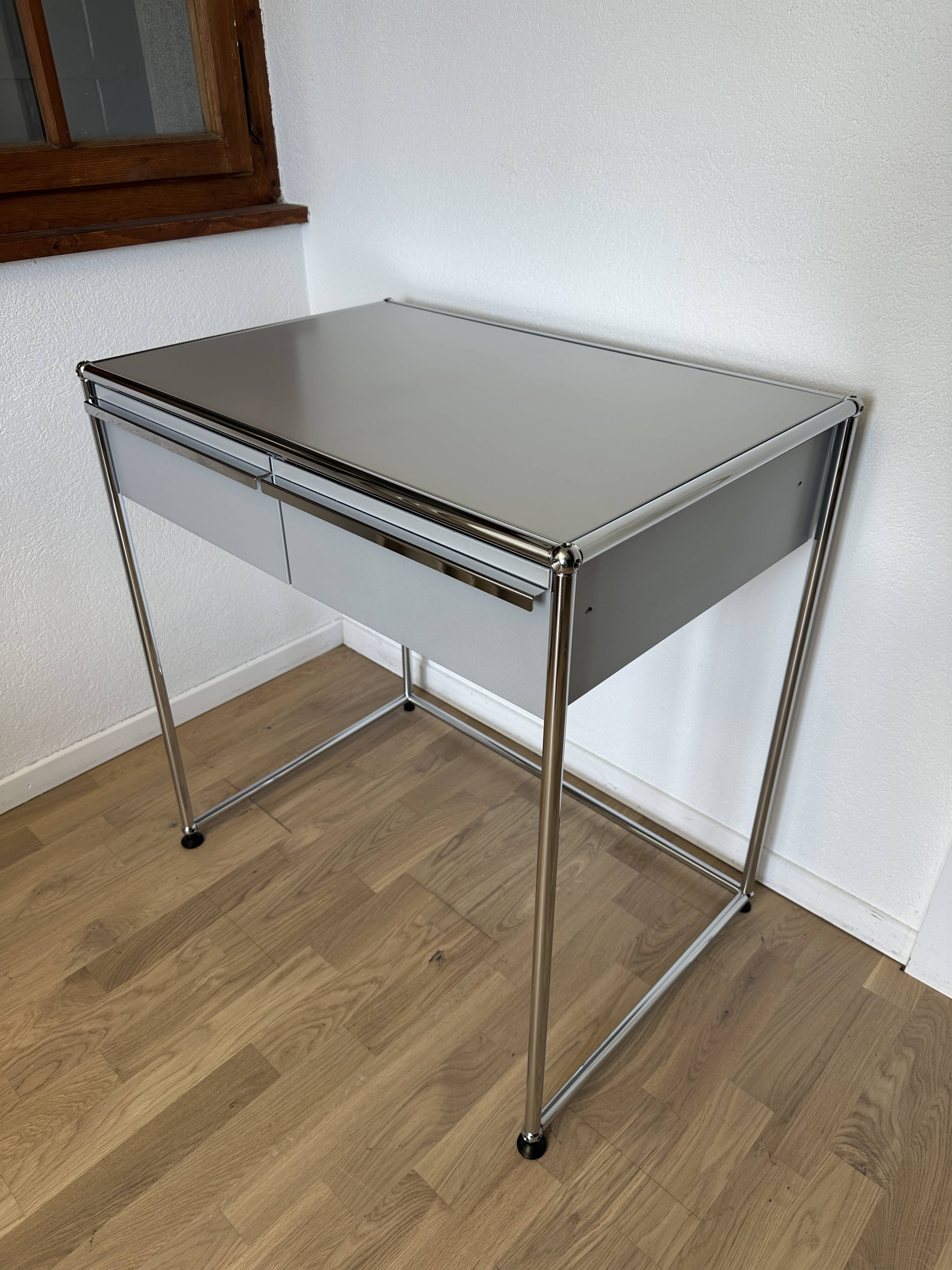 USM Haller Desk / Sideboard in Matte Silver