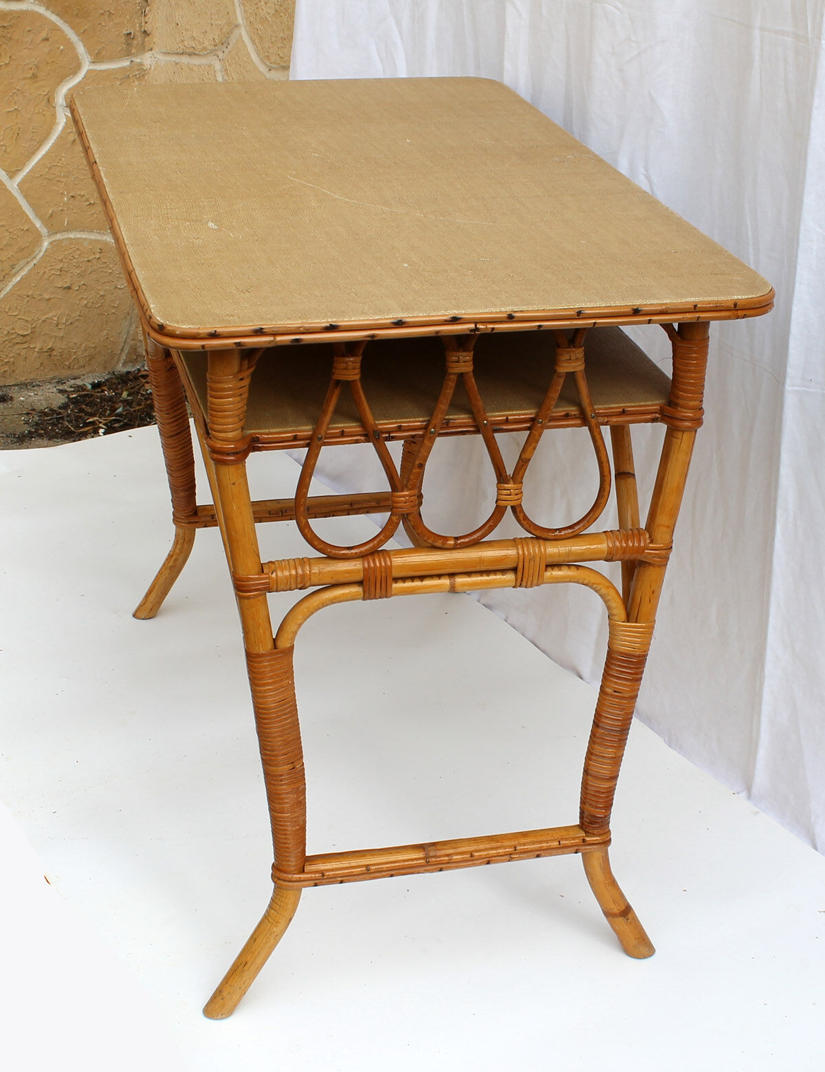 Rattan desk and Chair