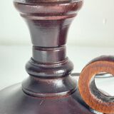 Vintage wooden candle holder lamp