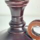 Lampe bougeoir bois vintage
