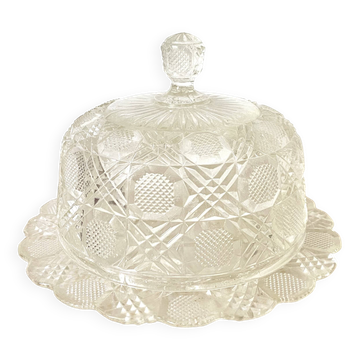 Cloche en verre et plat