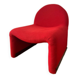 Vintage wool fireside chair